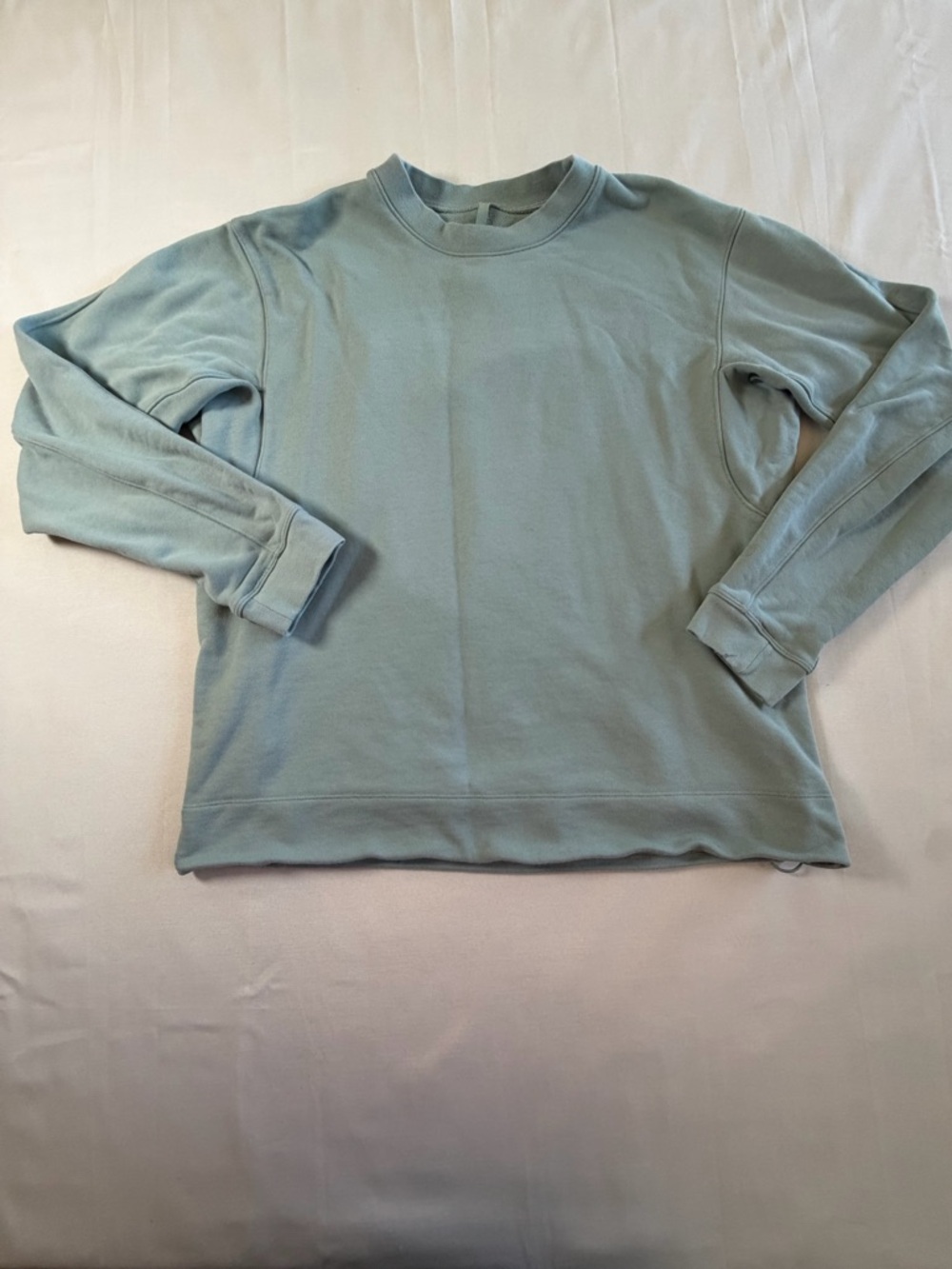 Lululemon French Terry Oversized‎ Long Sleeve Crew Size Large Silver Blue